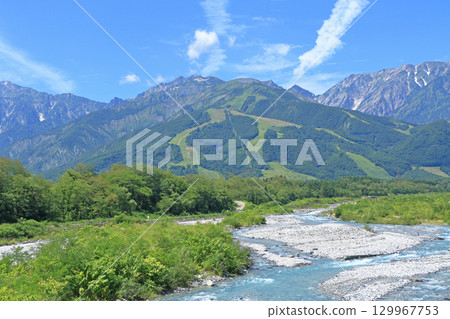 Summer Happo-one seen from the foot of Mt. Hakuba 129967753