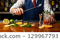 Men making cocktails 129967793