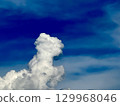 White clouds in summer blue sky 129968046