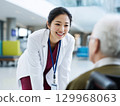 Female doctor talking to patient 129968063