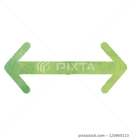 水彩風格綠色雙頭箭頭插畫 129968123