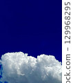Midsummer blue sky and white clouds 129968295