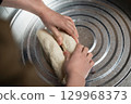 Hand-made udon 129968373