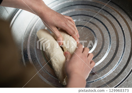 Hand-made udon Hand-made udon 129968373