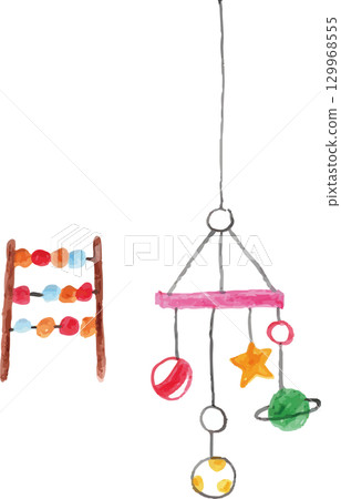 色彩鮮豔的嬰兒玩具 129968555