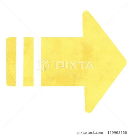 Watercolor style yellow guide arrow illustration 129968566