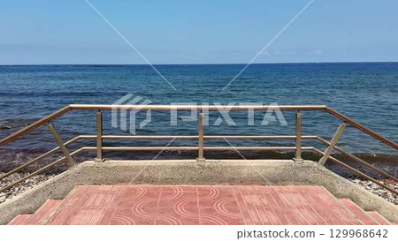 Enjoy the Serene Ocean View from a Coastal Platform that brings ultimate relaxation and peace 129968642