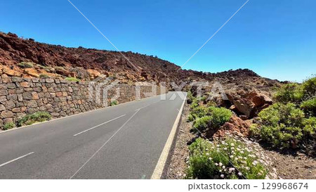 Explore the Scenic Mountain Road, Enveloped by Unique and Beautiful Rock Formations 129968674