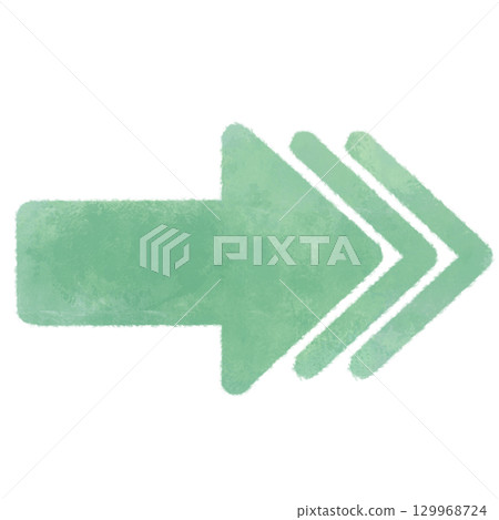 水彩風格綠色指南箭頭圖 水彩風格綠色指南箭頭圖 129968724