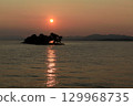 Sunset of Lake Shinji 129968735