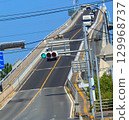 Bridge on a steep slope in Shimane Prefecture 129968737