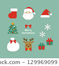 Christmas illustration set (colored) 129969099