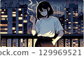 一個女人抽煙 129969521
