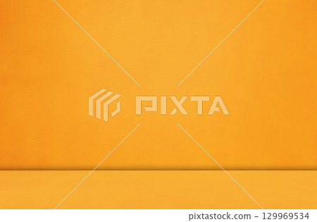 Yellow Background Wall Studio 3d Room Solid Kitchen Podium Bg Floor Backdrop Product Scene Shadow Loft Stage Orange Summer Platform Gold Interior Abstract Mockup Tropical Cement Minimal Marble Desk. 129969534