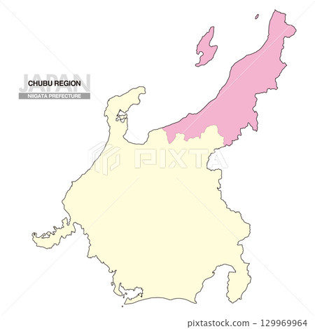 日本地圖中部地區新潟縣無縣界 02 129969964