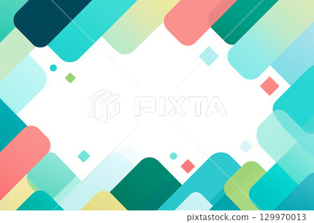 A pop and fun frame background with colorful confetti flying in red, yellow, and light blue circles and squares for celebrations 129970013