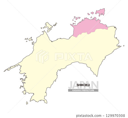 日本地圖四國香川縣無縣界 02 129970308