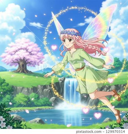 Beautiful fairy girl 129970314