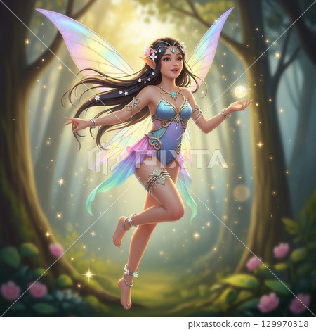 美麗的仙女女孩 美麗的仙女女孩 129970318