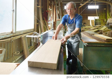 Handiwork by skilled wood carvers 129970338