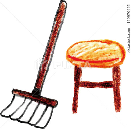 拖把和椅子 129970465