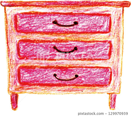 水彩畫木櫃 129970939