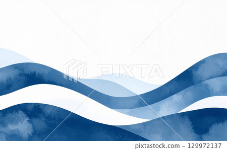 Simple blue watercolor background texture 129972137