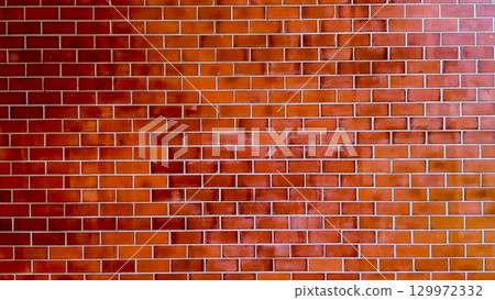 Red brick wall texture background, brick wall texture for interior or exterior design backdrop. 129972332