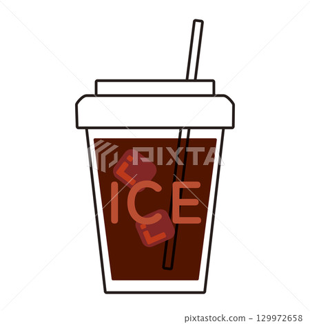 Transparent iced coffee Transparent iced coffee 129972658