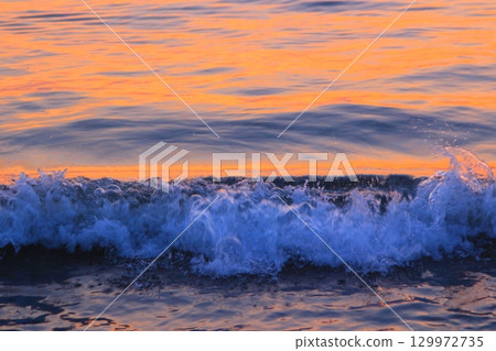 Morning glow beach Morning glow beach 129972735