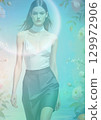 Model-like woman 129972906