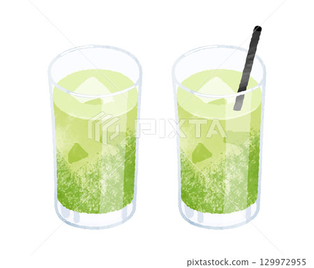 Matcha Latte 129972955