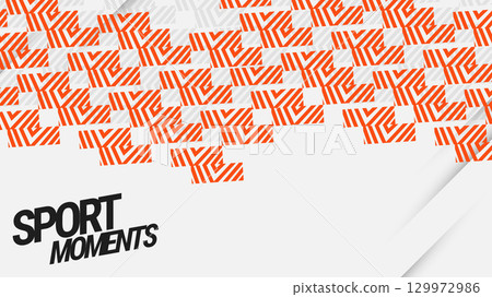 Dynamic Sport Banner Design with Geometric Pattern on White Background. Suitable for Branding, Visual Identity, Event and Digital Promotion Design Dynamic Sport Banner Design with Geometric Pattern on White Background. Suitable for Branding, Visual Identity, Event and Digital Promotion Design 129972986