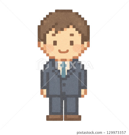 [Work] Illustration of a businessman (male office worker) 129973357