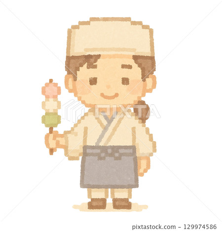 [作品]日式糕點店的插圖 129974586