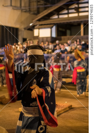 Men dancing the dead at Nishimonai Bon Odori, 2025, Akita Prefecture Men dancing the dead at Nishimonai Bon Odori, 2025, Akita Prefecture 129974685