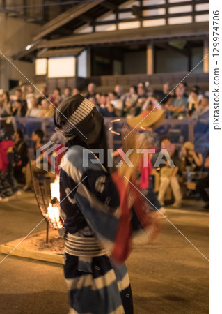 Men dancing the dead at Nishimonai Bon Odori, 2025, Akita Prefecture Men dancing the dead at Nishimonai Bon Odori, 2025, Akita Prefecture 129974706