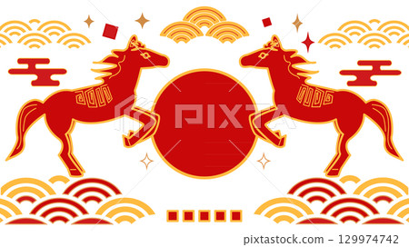 Chinese New Year 2026 illustration 129974742