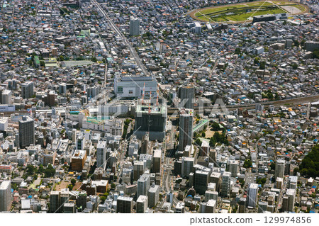 京濱東北線浦和站附近的城市景觀鳥瞰圖 129974856