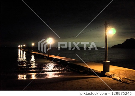 房總半島夜景：岡本碼頭 129975245