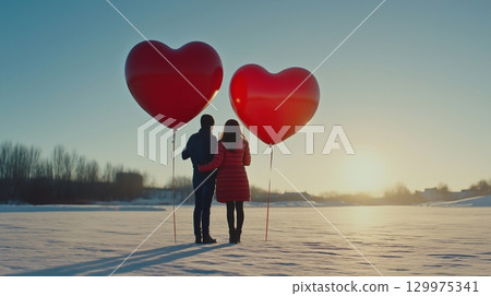 composite image of man holding heart composite image of man holding heart 129975341