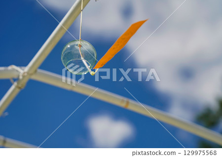 Wind chimes in the summer sky 2 129975568