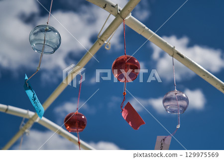 Wind chimes in the summer sky 1 129975569