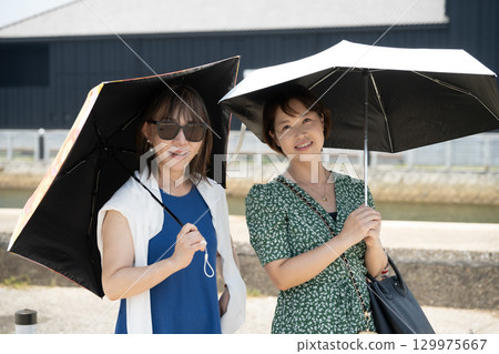 A girls' trip along the Handa Canal in Handa City, Aichi Prefecture 129975667