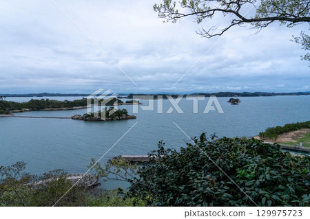仙台松島毘沙門堂後方眺望的景色（四大景、大觀、多聞山） 129975723
