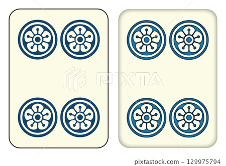 Mahjong tiles_four tubes/supin_4 129975794