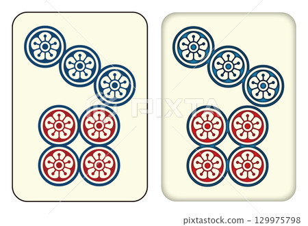 Mahjong tiles_7 tubes/Chipin_7 129975798