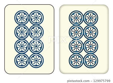Mahjong tiles_8/Pa-pin_8 129975799
