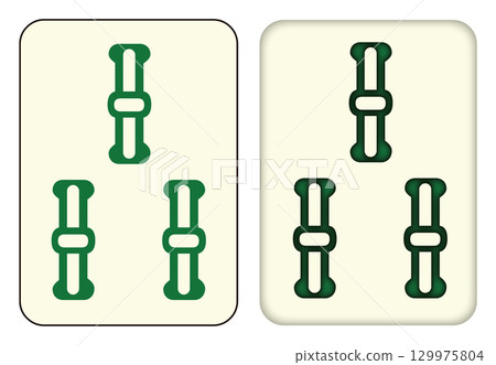 Mahjong tiles_Sanpin_3 129975804