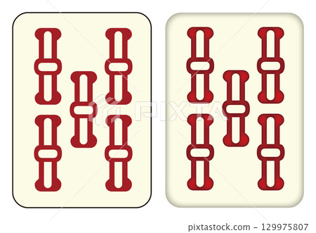 Mahjong tiles_Gosaku/Uso_Red Dora 5 129975807